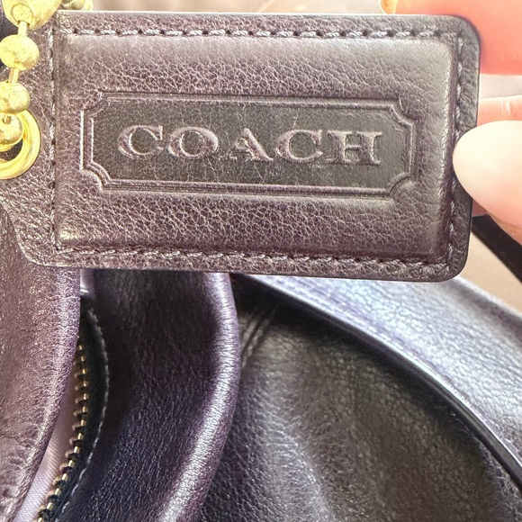 Coach Brooke Hobo Plum Pebbled Leather Gold Hardware Excellent Condition - Picture 5 of 8